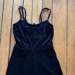 Urban outfitters xs black velvet romper
